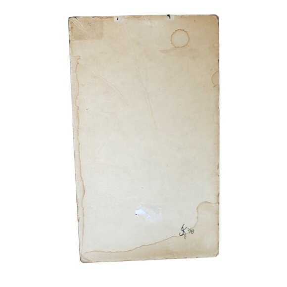 Vintage 1970's 3D wooden frame girl with a cat bird nature wall hanging collage - Picture 7 of 11